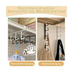 1 PCS 6 Metal Door Organiser Hook Hanger Under Shelf Kitchen Utensil Hanger Rack