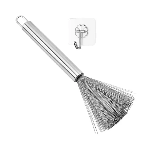 Image of 1 Stainless Steel Kitchen Cleaning Brush with Hook