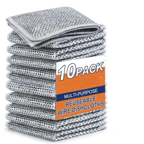 Image of 10 Pack Non-Scratch Dish Wash Cloth, Steel Wire Dish Cloth