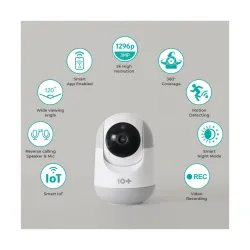 10+ TENPL 3MP, New Launch 2023, QHD Camera, 360° Coverage, Smart Mobile App, View & Talk, Night Vision, Motion Alert, SD