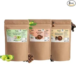 100% Natural Amla, Reetha & Shikakai Powder Combo for Hair Care
