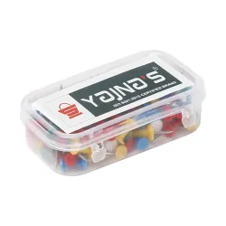 YAJNAS® 100 Pieces Transparent Multicolor Push Pins/Thumb/Tracks Pins & Gem Pins for Notice Boards, Soft Boards, Bulletin Boards, Display Boards—Ideal for Office, Home, School, Shop, Craft W...