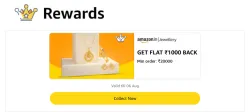 Amazon Jewellery Reward: ₹1000 back on order above ₹20000
