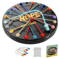 Rope Untangling Puzzle Game for Kids & Adults | 10-in-1 Twisted Rope Brain Teaser Set | Educational Strategy Toy for Family, Travel & Party Fun | Multi-Level Logic & Skill Challenge