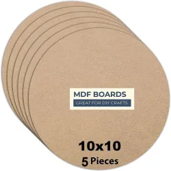 10x10 Round MDF Wood Craft Board