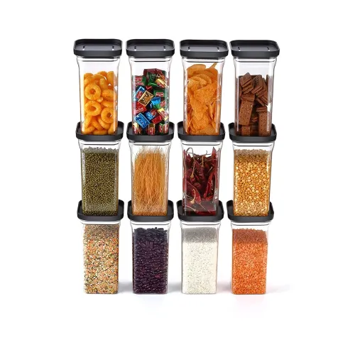 Image of 1100 ML Square Air Tight Containers for Kitchen Storage Set, Bpa-Free Container for Kitchen Storage Set Pantry Organizat