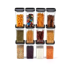 1100 ML Square Air Tight Containers for Kitchen Storage Set, Bpa-Free Container for Kitchen Storage Set Pantry Organizat