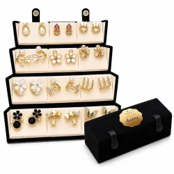 12 Pairs Set Earrings for Women Girls Stylish Organizer Box, Korean Earring, Valentine Birthday Rakshabandhan Gifts, For Girlfriend Wife Sister