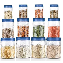 12 Pcs Combo Unbreakable Air Tight Shape Kitchen Storage Container,Food Storage