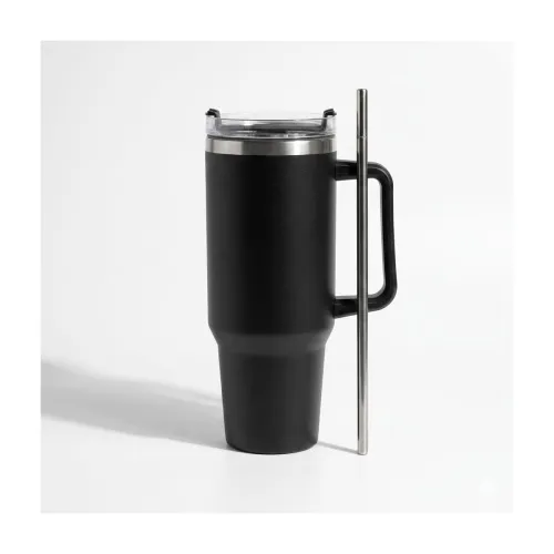 Image of 1200 ml Stainless Steel Tumbler with Straw and Handle