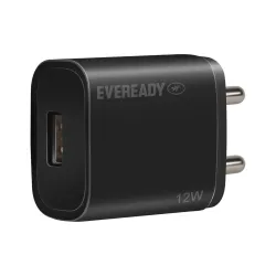 EVEREADY 12 W 2.4 A Wall Charger for Mobile with Detachable Cable (Black)