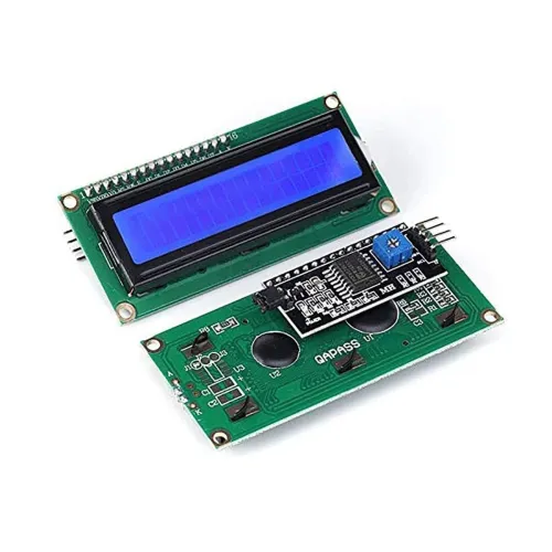 Image of 1602 (16x2) LCD Display with I2C/IIC interface - Blue Backlight