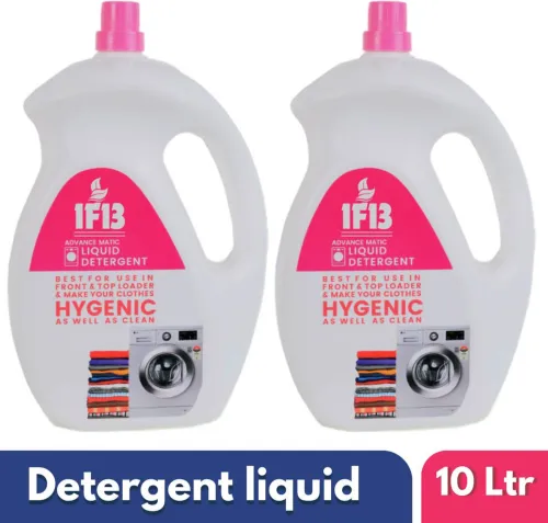 Image of 1F13 Fluff Essential Matic Liquid Detergent | washing machine top and front load Lavender Liquid Detergent  (2 x 5 L)