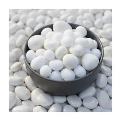 1kg Polished White Decorative Pebbles