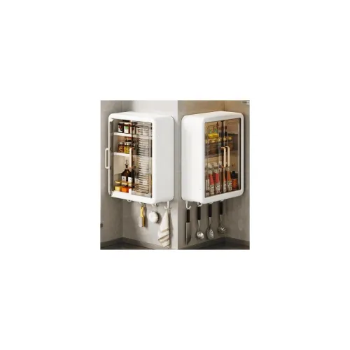 Image of 1 Pcs Plastic Self-Adhesive No-Drill Bathroom Shelf