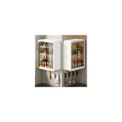 1 Pcs Plastic Self-Adhesive No-Drill Bathroom Shelf