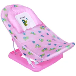 1st Step Baby Bather with 3 Level Recline and Anti-Skid Base (Pink)