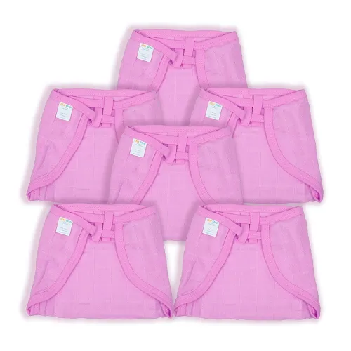 Image of 1st Step Washable and 100% Cotton Nappies (Pink, Large)