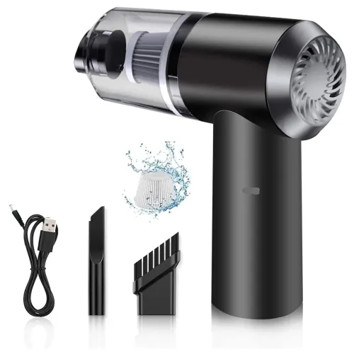Image of 2-in-1 Car Vacuum Cleaner - 120W High-Power Handheld Wireless With Dust Collection