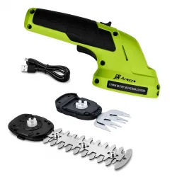 2-in-1 Cordless Hedge Trimmer, Handheld Shrub Trimmer, 8.4V Battery, Dual-Edge Blade, Lightweight Grass Shears for Lawn, Garden & Shrubs, Easy One-Hand Operation, 3 Month Warranty