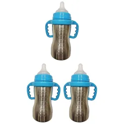 2 in 1 Double Wall Insulated Feeding Bottle - 290 Ml (Pack of 3)