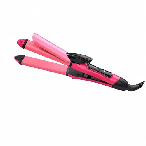 Image of 2-in-1 Hair Straightener & Curler for Women, Ceramic Coated Hair Styling Tool with Fast Heating, Hair Straightening Iron