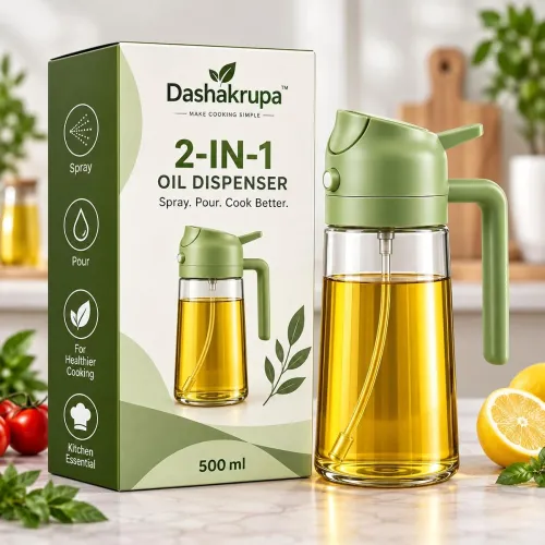 Image of 2-in-1 Oil Sprayer & Dispenser Bottle 500 ml