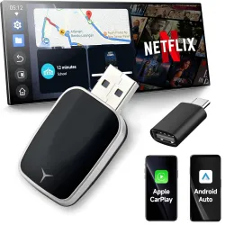 2 in 1 Wireless CarPlay & Android Auto Adapter 