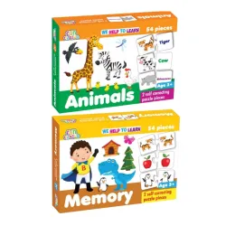 2 Pieces Jigsaw Puzzle for 3+ year old Baby learning toys for 0-3 years 