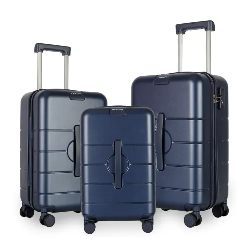 Image of 20' 25' 29' Blue Hardside Spinner Luggage Set 