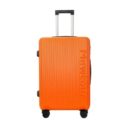 20 Inch Orange ABS Zippered Luggage Set