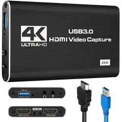 2024 Capture Card, 4K HDMI Audio Video Capture Card, USB 3.0 Capture