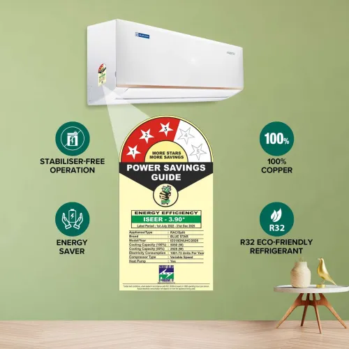 Image of 2025 Model 1.5 Ton 3 Star Hot and Cold Split Inverter AC (ID318DNUHC, Grey, Gold)