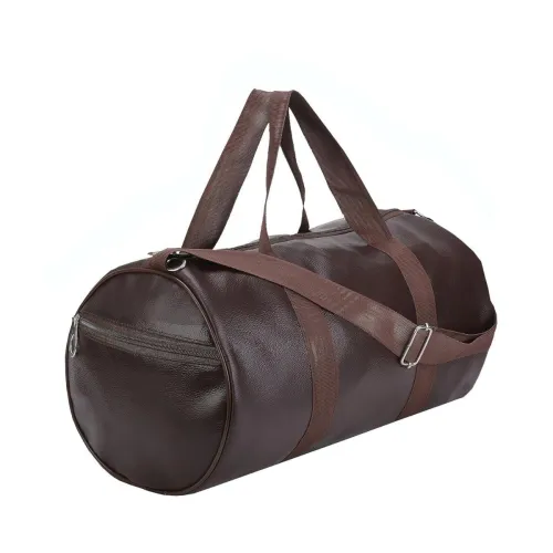 Image of 20L Leather Trendy & Classic Duffle Gym Bag for Men & Women Leather Gym Bag with Shoulder Strap Sports Bag Yoga & Travel