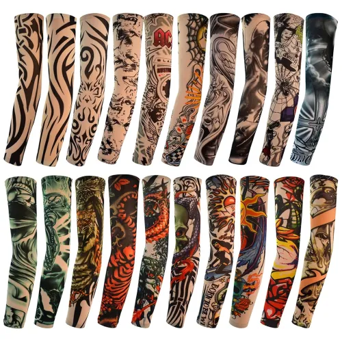 Image of 20pcs Tattoo Arm Sleeves Temporary Fake Slip on Arm Protector Body Art Arm