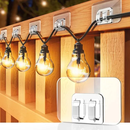 Image of 20 Pcs Wall Hanging String Light Sticker Hooks