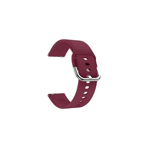 Image of 22 mm Wine Smartwatch Strap with Stainless Steel Buckle