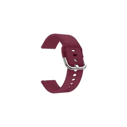 22 mm Wine Smartwatch Strap with Stainless Steel Buckle