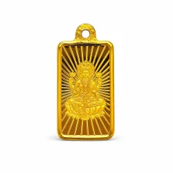 24 Karat (999) Pure 2 g Gold Bar Pendant - Laxmiji
