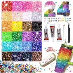 24000 Pcs Resin Jelly Rhinestones for Bedazzling Kit