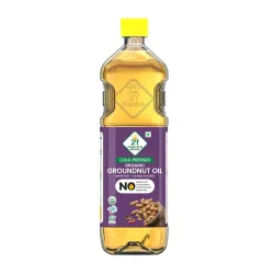 24Mantra Organic Pressed Groundnut/Peanut Oil, 1 L