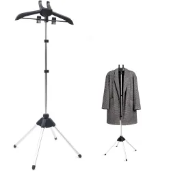 24x7 eMall Clothes Display Stand Hanger Rack For Shops Retailers, Steam Iron Stand Adjustable 3-Height Tripod Foldable C