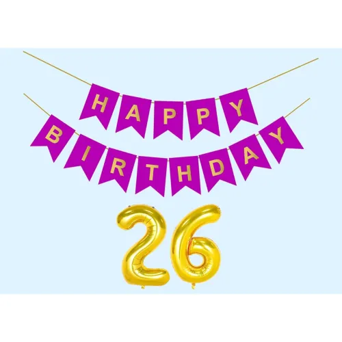 Image of 26th Happy Birthday Decoration Kit 