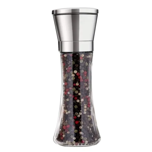 Image of 2-in-1 Salt and Pepper Grinder/Crusher with Adjustable Coarseness - Mill Shaker for Perfect Seasoning - 1 Piece