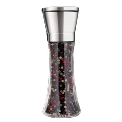 2-in-1 Salt and Pepper Grinder/Crusher with Adjustable Coarseness - Mill Shaker for Perfect Seasoning - 1 Piece