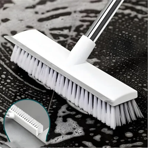 Image of 2-in-1 Bathroom Cleaning Brush with Wiper