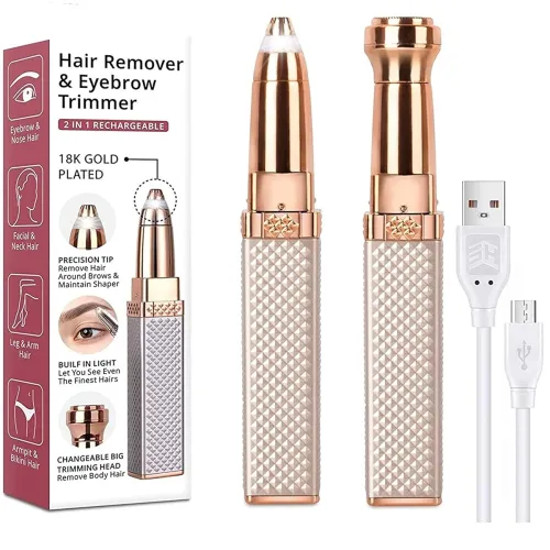 Image of 2-in-1 Eyebrow Trimmer & Facial Hair Remover for Women