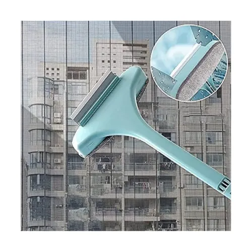 Image of Multifunctional Screen Brush 2 in 1 Mesh Cleaning Brush & Wiper with Extended Handle Window Cleaning Brush Net Cleaner D