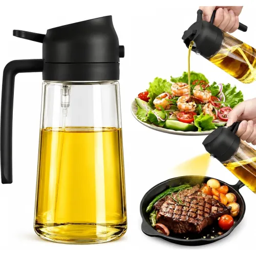 Image of 2-in-1 Oil Sprayer and Dispenser Bottle, 500ml