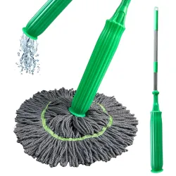 2-in-1 Self-Wringing Floor Mop with 360° Rotatable Head